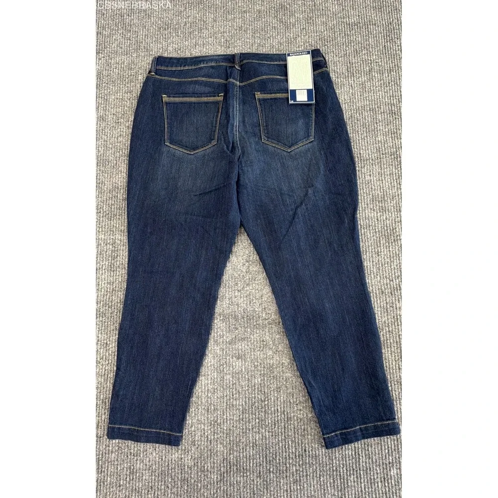 Bandolino Women's Lisbeth Skinny Crop Super Luxe Curvy Jeans Sz 14 NWT